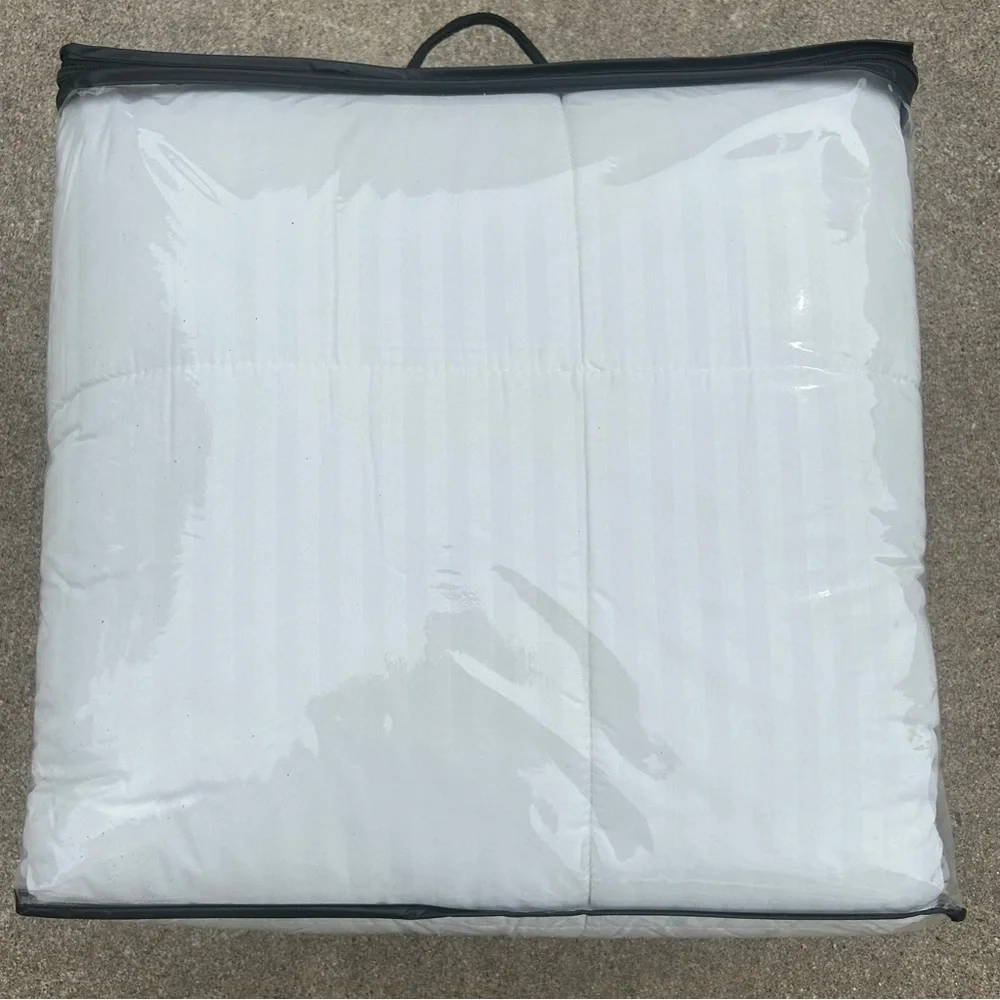NEW Amy Miller Down Alternative Embossed Comforter White/Ivory Color King Size